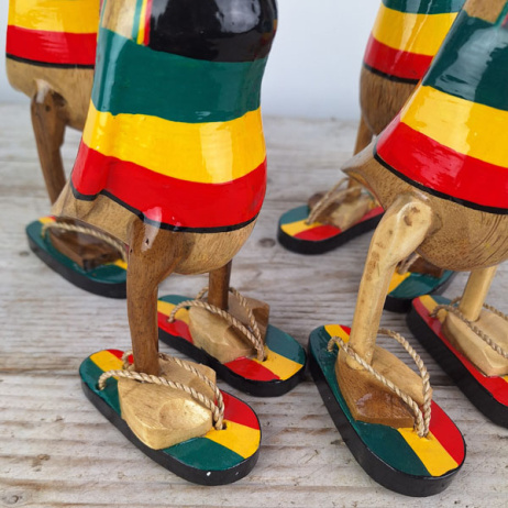 Houten Rasta Reggae Eend Jamaica