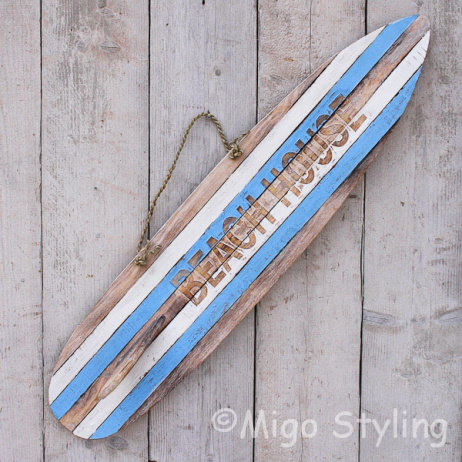 Holz Surfbrett mit Flosse 