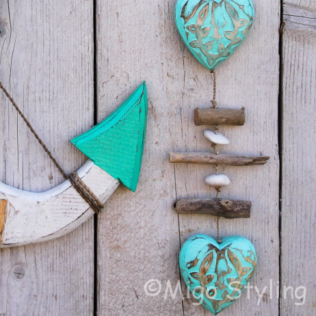 Houten Anker Beach terquoise pakket