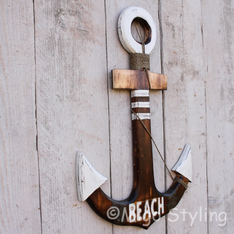 Houten Anker bruin 60 cm 