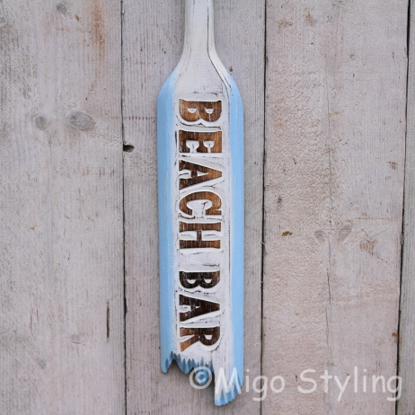 Houten peddel Beach Bar blauw 