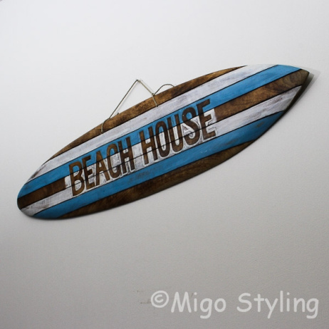 Houten Surfplank Beach House gekleurd 