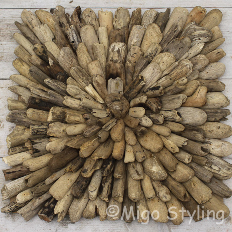 Houten wandbord van gerecycled drijfhout