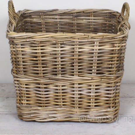 Houtmand (M) op wielen grey rotan