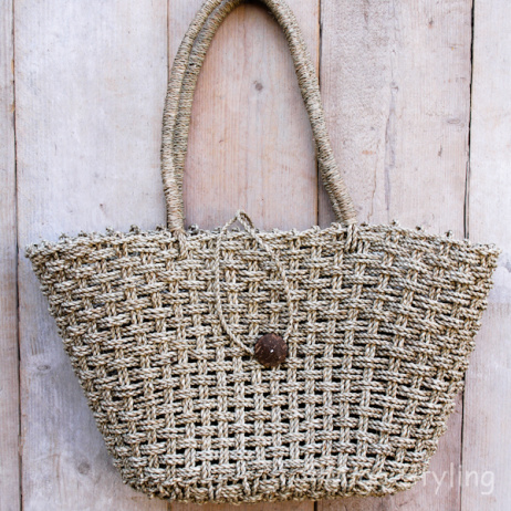 Touw gevlochten tas 