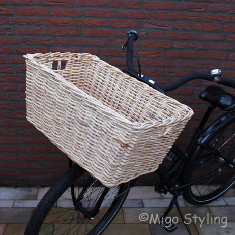 Fahrradkorb groß Natur 