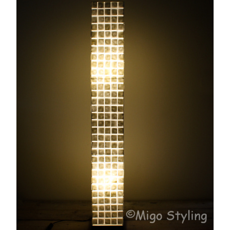 Vloerlamp Parelmoer schelpen vierkantjes 170 cm 