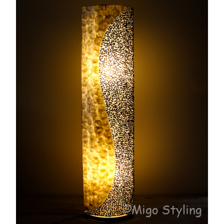 Vloerlamp Schelpen design vloerlamp wit antraciet 