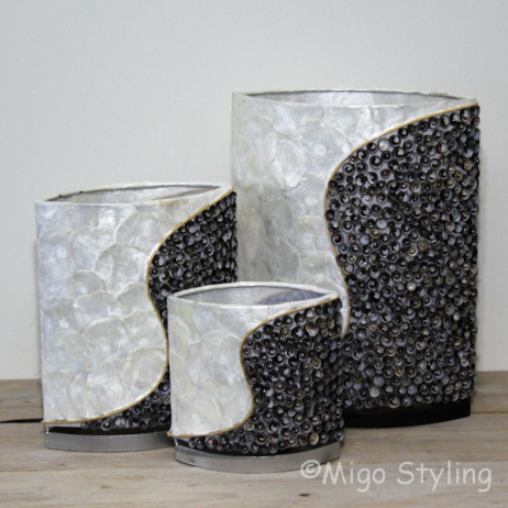 Tischlampe Muscheln Design Medium