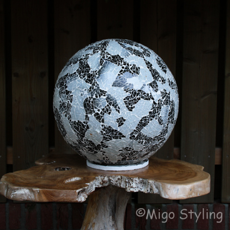 Tischlampenkugel im Mosaik-Design