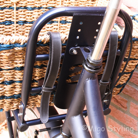 Fietsmand gevlochten riet (blue) 