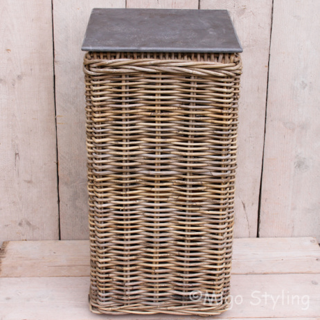 Rattansäule Antikgraues Rattan