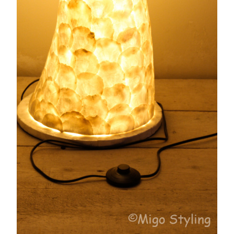 Tornado schelpen vloerlamp copper