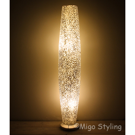 Vloerlamp Cone schelpen wit 
