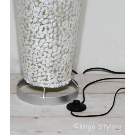 Vloerlamp Cone schelpen wit