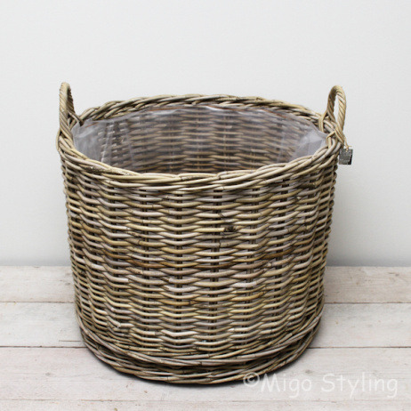 Haardmand / mand voor planten L met wielen