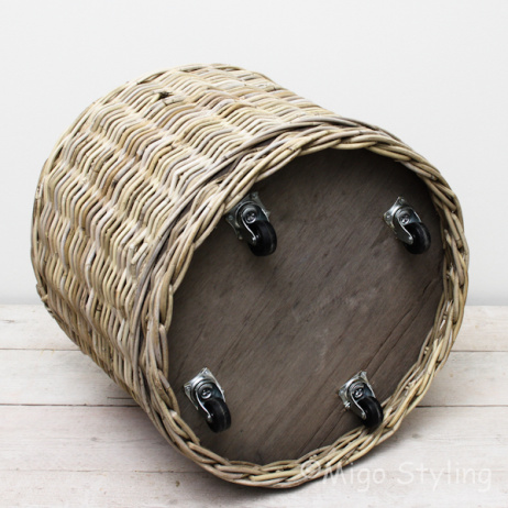 Haardmand / mand voor planten L met wielen