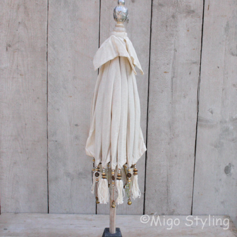Tafelparasol uit Bali 60 cm creme