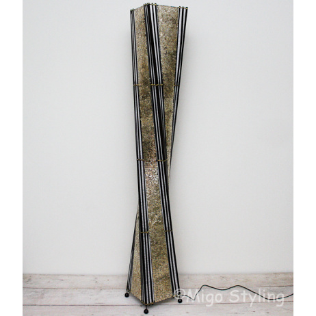 Vloerlamp Twist capizschelp 170 cm brons koper 