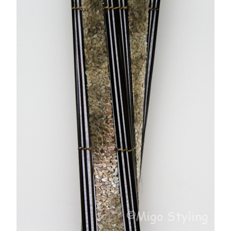 Vloerlamp Twist capizschelp 170 cm brons koper 