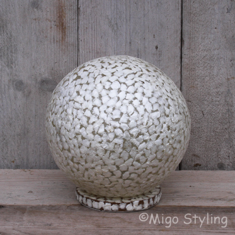 Tischlampe Muscheln Kugel braun / gold