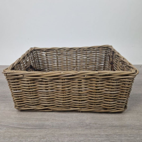 Kastmand met leren handgreep 40x50cm