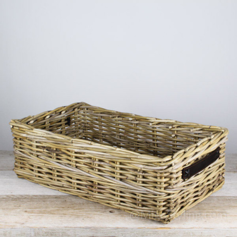 Schrank / Aufbewahrungskorb mit Ledergriff