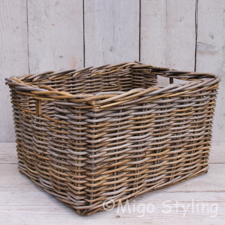 Schrankkorb Rechteck Rattan 43x33 cm 