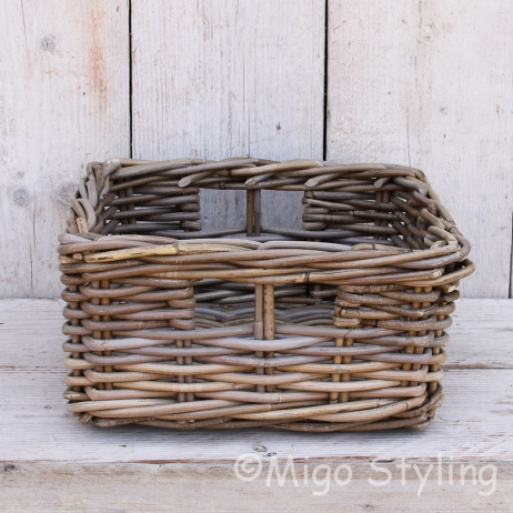 Schrankkorb / Regalkorb quadratisch Rattan 32x32 cm