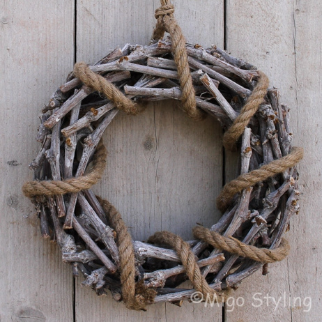 Kranz mit Seil natur D35