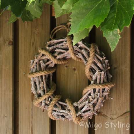 Kranz mit Seil natur D35