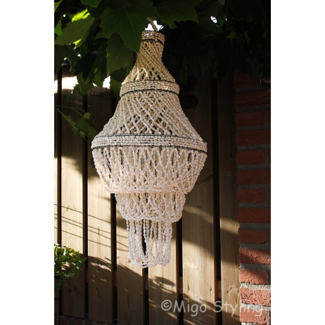 Schelpen kroonluchter waterval dia 25cm