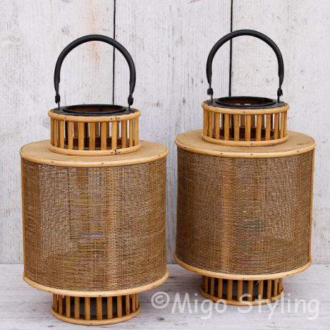 Lantaarn waxine Jute