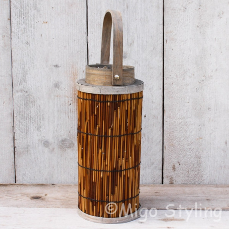 Lantaarn Bamboe bruin Ø 16 x H 35