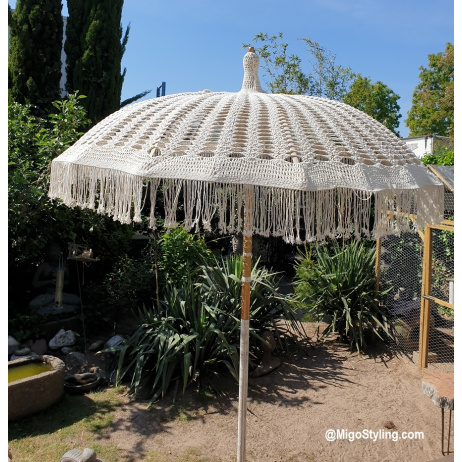 Macrame handgeknoopte parasol  