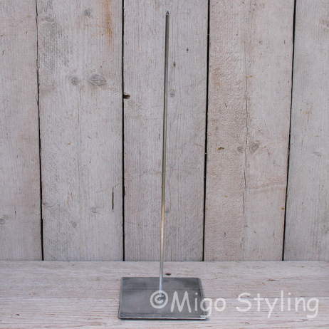 Metalen standaard met pin 60 cm zilver 