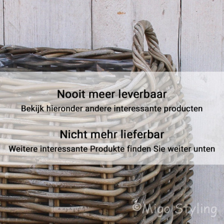 Appelmand / plantenmand riet grey