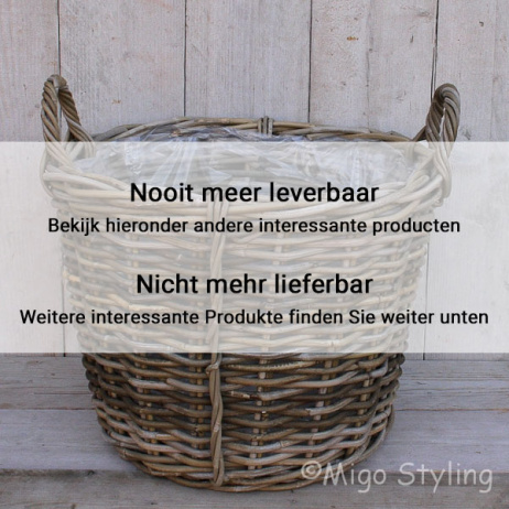 Aardappelmand groot grey rotan 