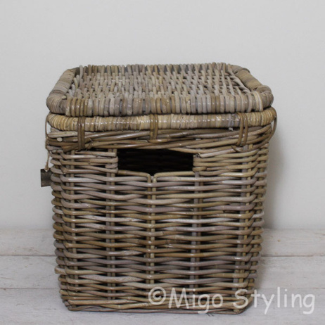 Aufbewahrungskorb mit Deckel 55x40xH38cm 