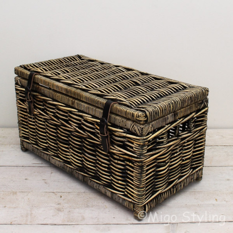 Aufbewahrungskorb groß 75 cm Black wash 
