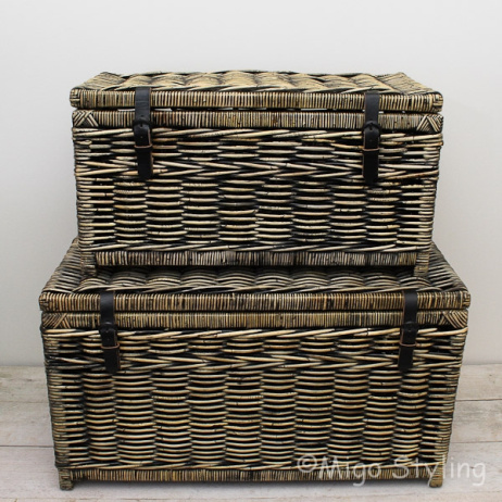 Opbergmand Black wash 90 cm