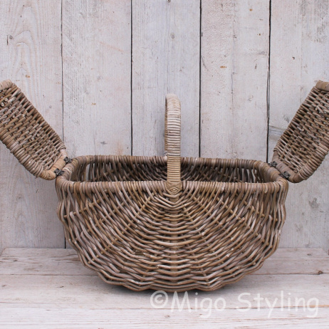 Picknickmand met 2 kleppen Groot