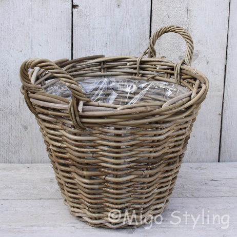 Plantenmand rotan rond middel