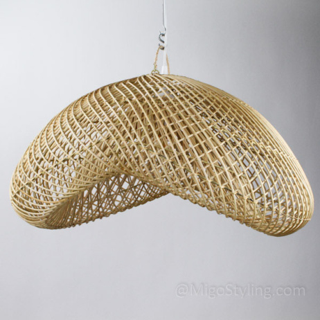 Wicker Wave Hängelampe groß