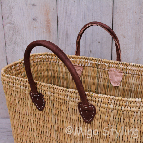 Rieten big shopper mais boodschappentas 