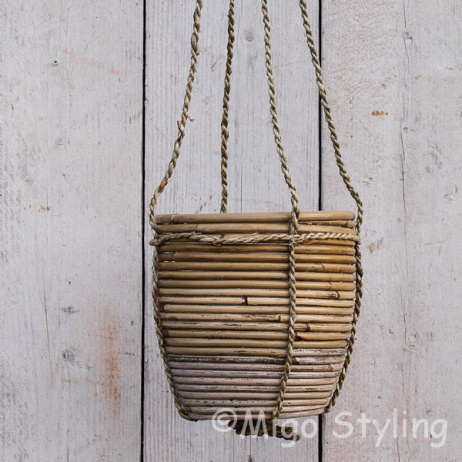 Rotan hangmand streep Dia 20cm