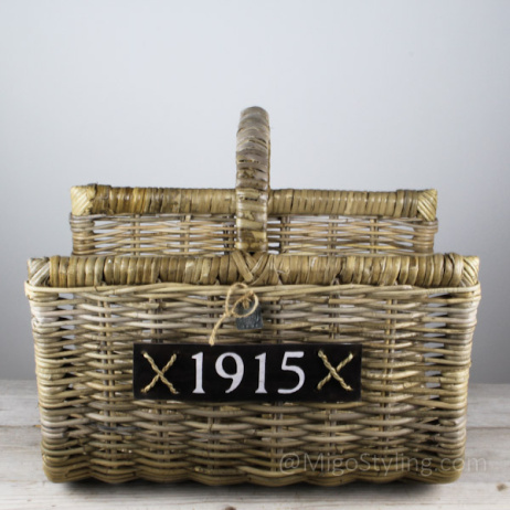 Rotan hout / lectuurmand grey