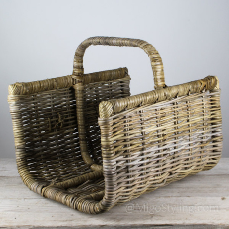 Rotan hout / lectuurmand grey