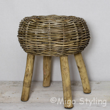 Rotan kruk rond