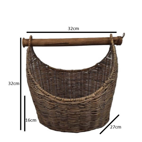 Rotan toilet of keukenrolhouder